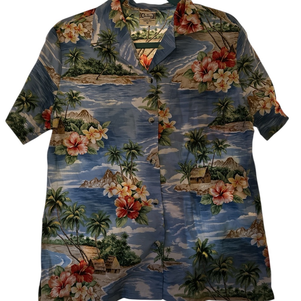 Island Escape Floral Button Down Shirt